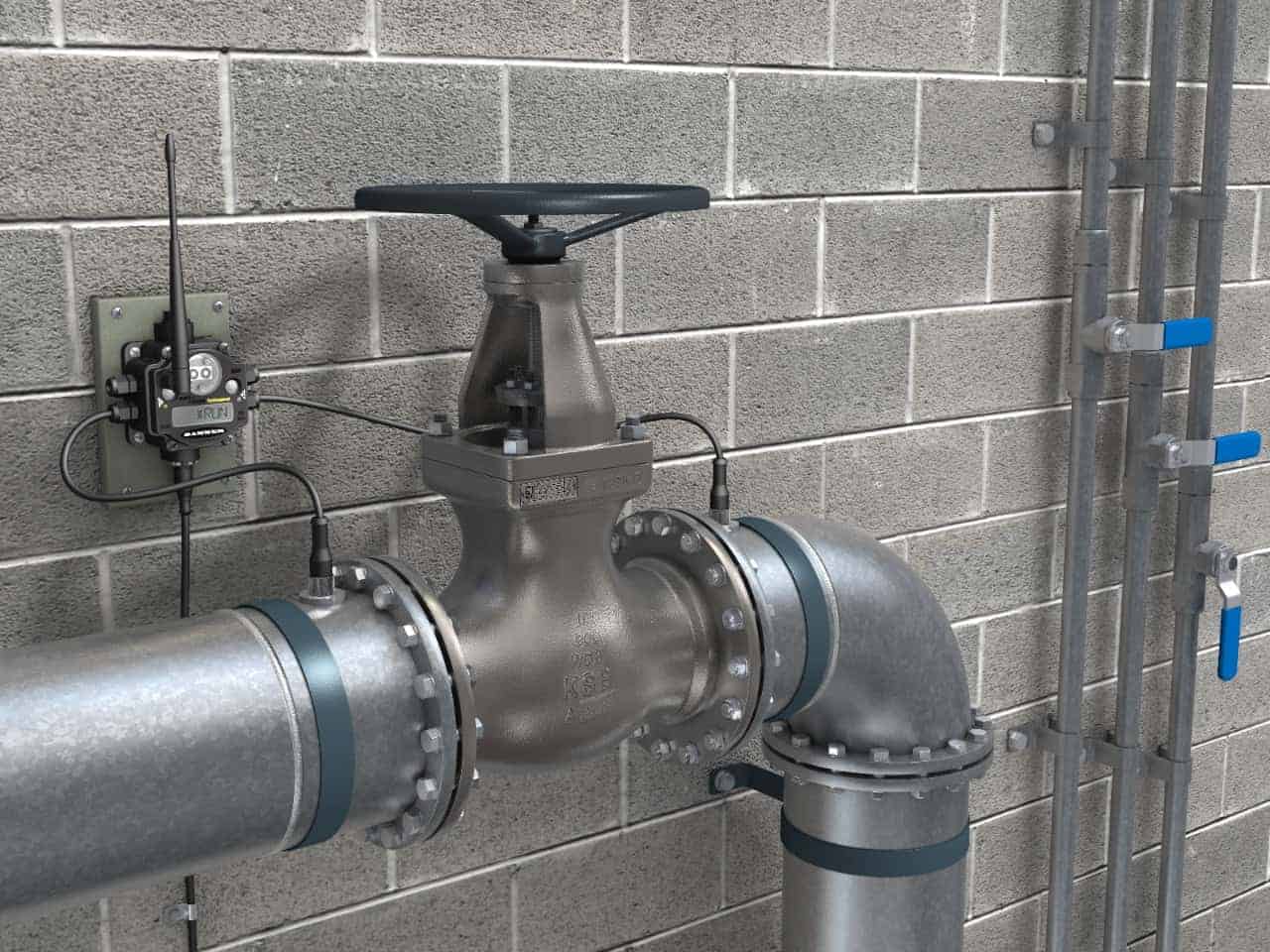 Monitoramento de temperatura da válvula em uma usina de energia a vapor usina energia, monitoramento energia, sensores.